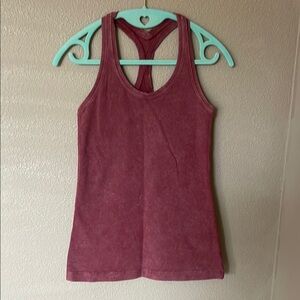 Lululemon Athletica Red Fitted Tank Top